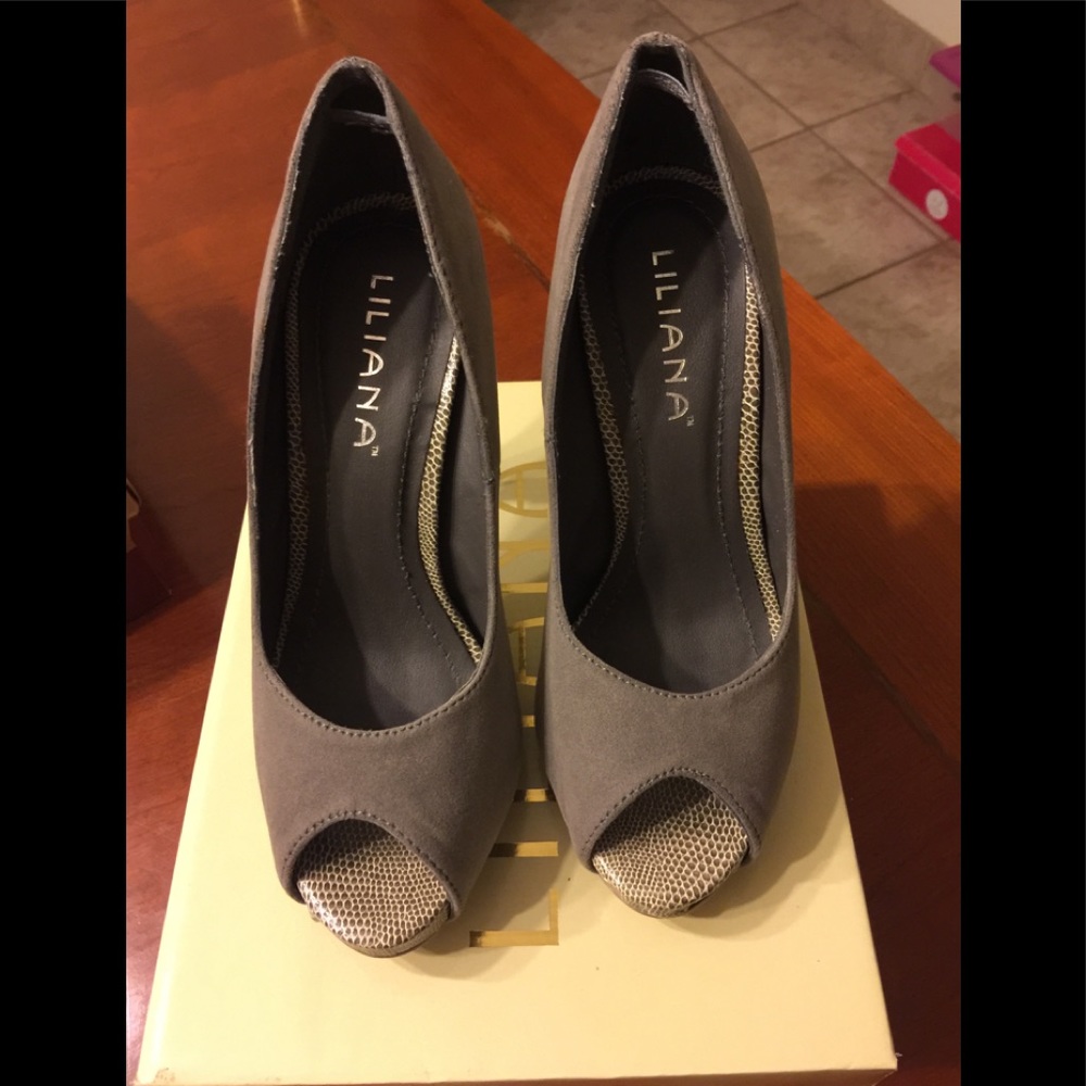 High heeled shoes